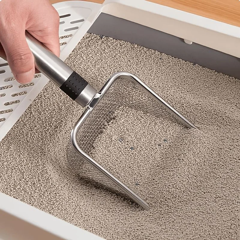Stainless Steel Cat Litter Scoop – Silver
