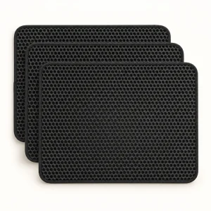 Compact Double-Layer Cat Litter Mats – 3 Pack – product view