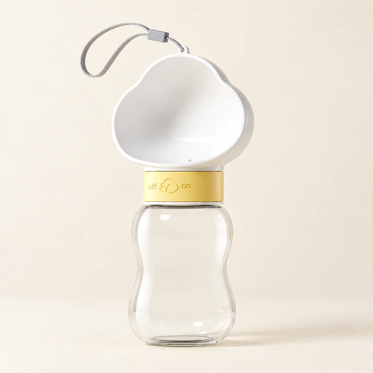 Portable Dog Water Bottle – White, 350 ml – product view
