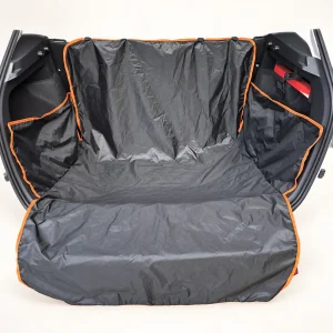 Dog Car Boot Liner – Black with Orange Trim – product view